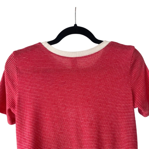 Alternative Apparel Red and White Stripe Tie Top Size Small - Picture 5 of 6
